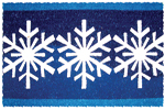 Blue Snow Flakes - 18" x 30"